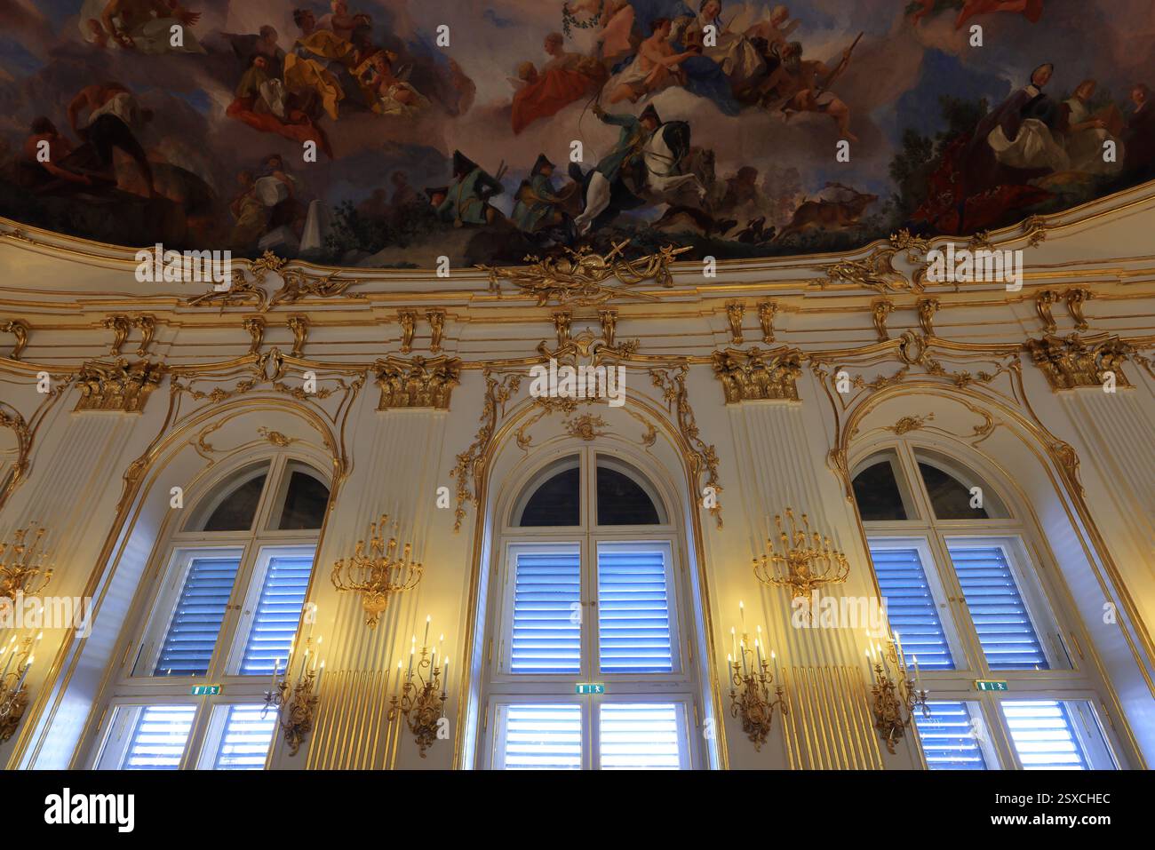 Austria Rococo Schonbrunn Palace (Schloss Schonbrunn), a summer palace with rococo ...