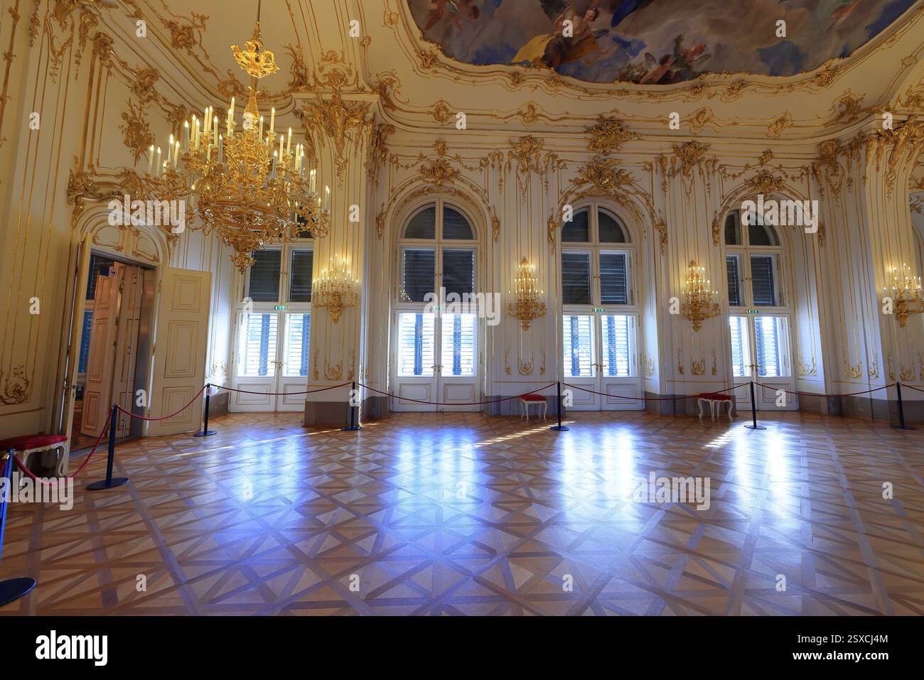 Austria Rococo Schonbrunn Palace (Schloss Schonbrunn), a summer palace with rococo ...