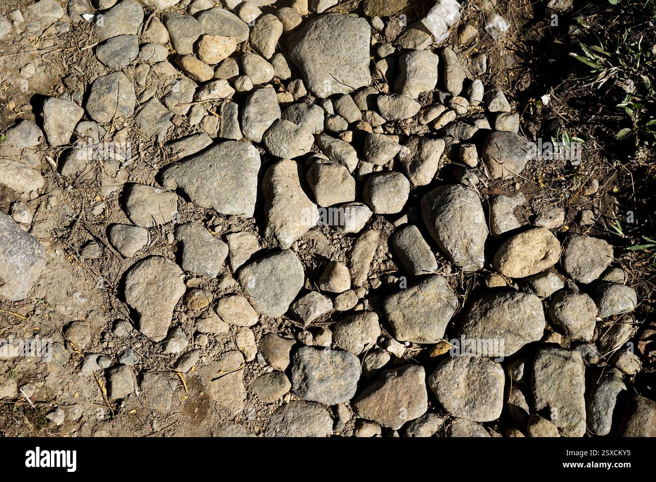 abstract texture background of small soft colored stones Stock Photo