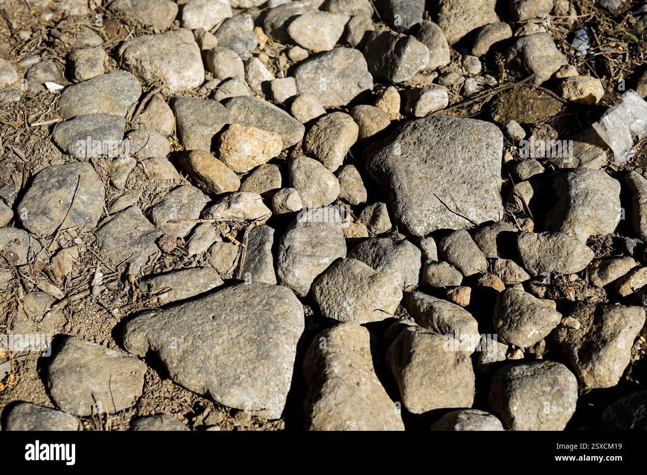 abstract texture background of small soft colored stones Stock Photo