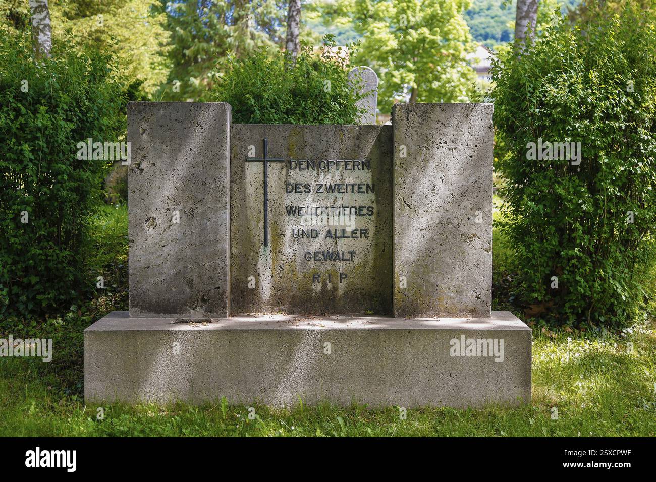 Memorial, Remembrance of the victims of the Second World War, cross ...