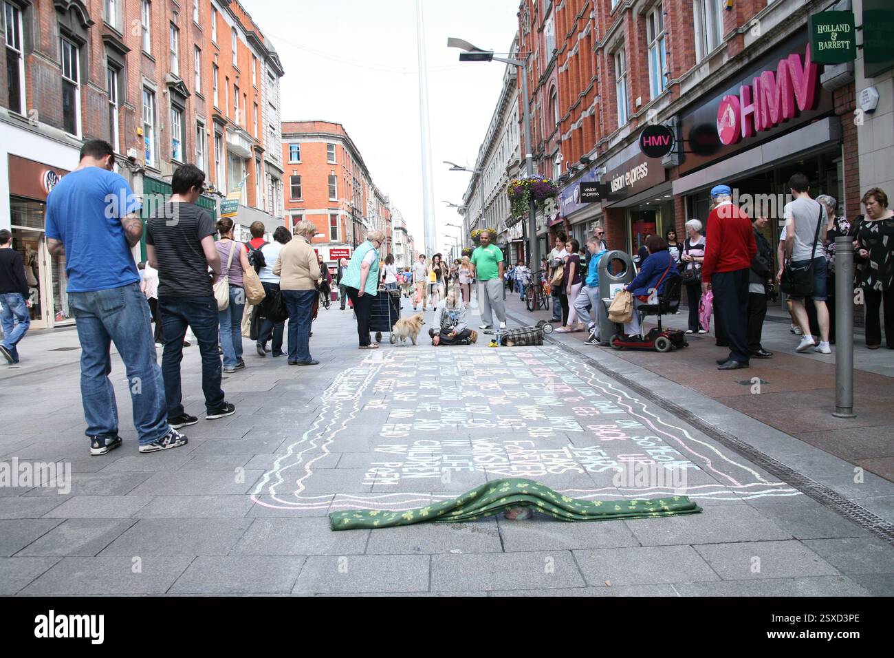 Dublin, Ireland - 23rd May 2012 - People stop to read a notice as part ...