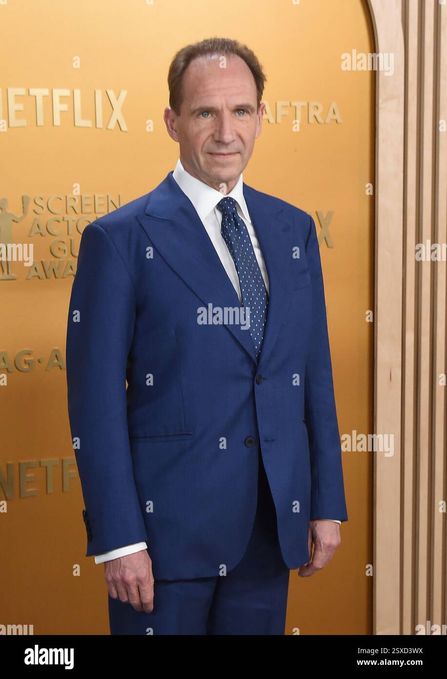 Ralph Fiennes arriving to the 31st Screen Actors Awards held at the ...