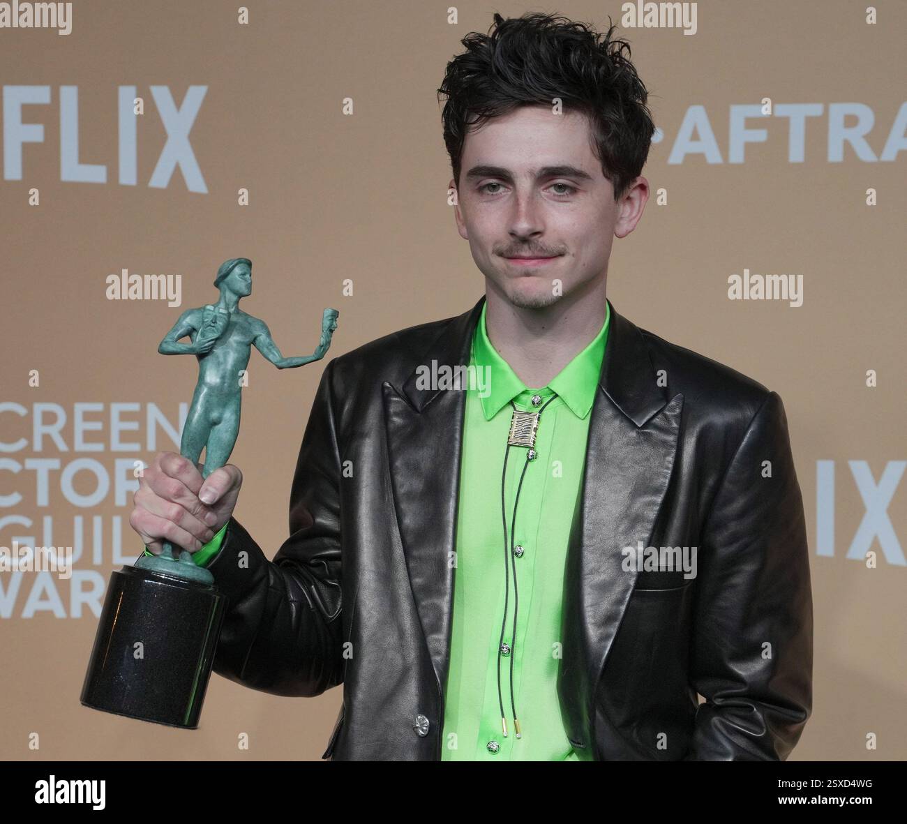 Timothée Chalamet, winner for Outstanding Performance by a Male Actor ...