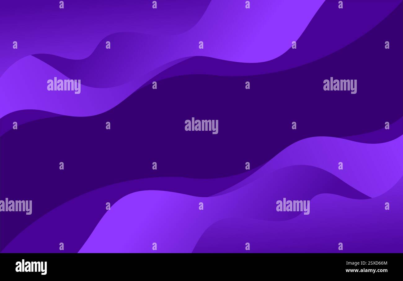 Abstract Fluid Purple Color Background. Wave Abstract Vector Stock Vector