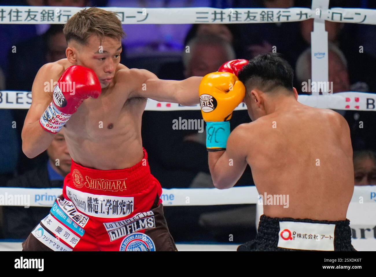 Daigo Higa , right,of Japan fight with Seiya Tsutsumi , left, of Japan ...