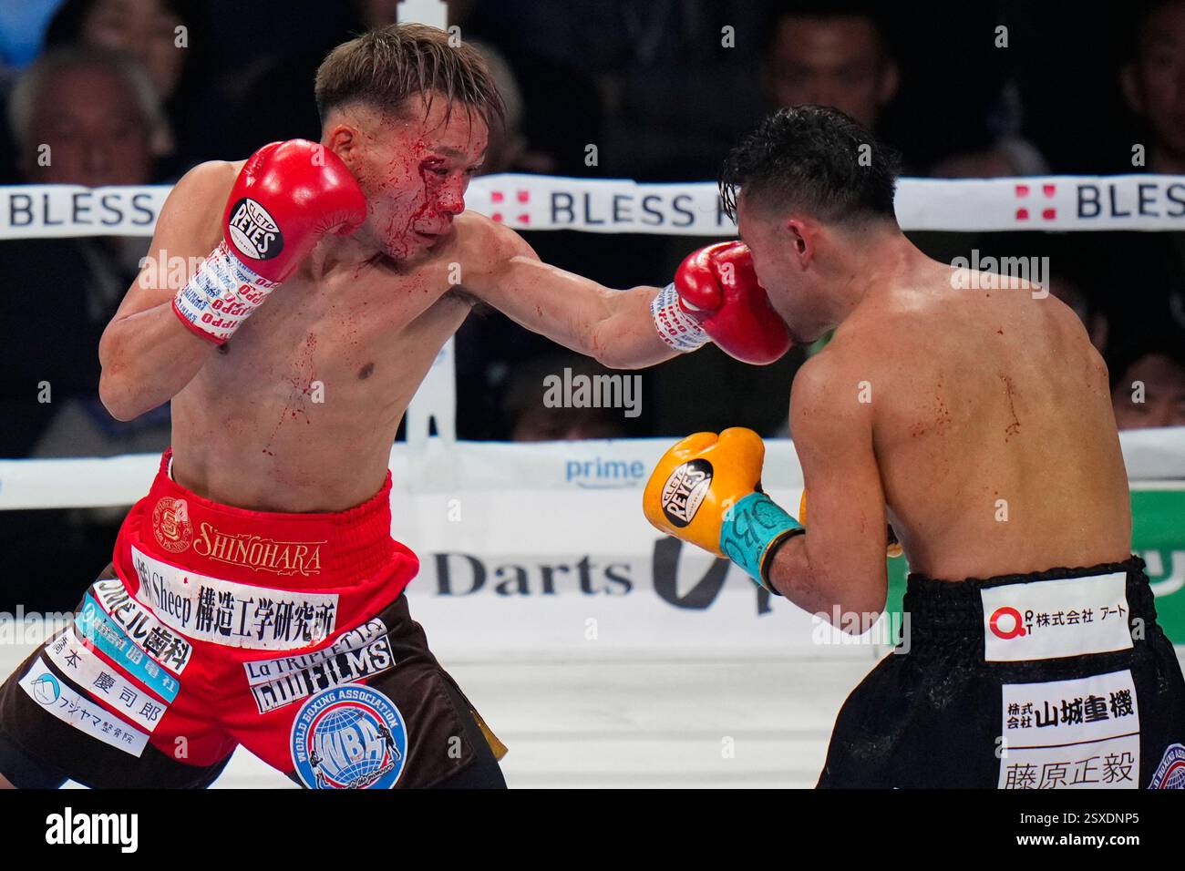 Daigo Higa , right, of Japan fight with Seiya Tsutsumi , left , of ...