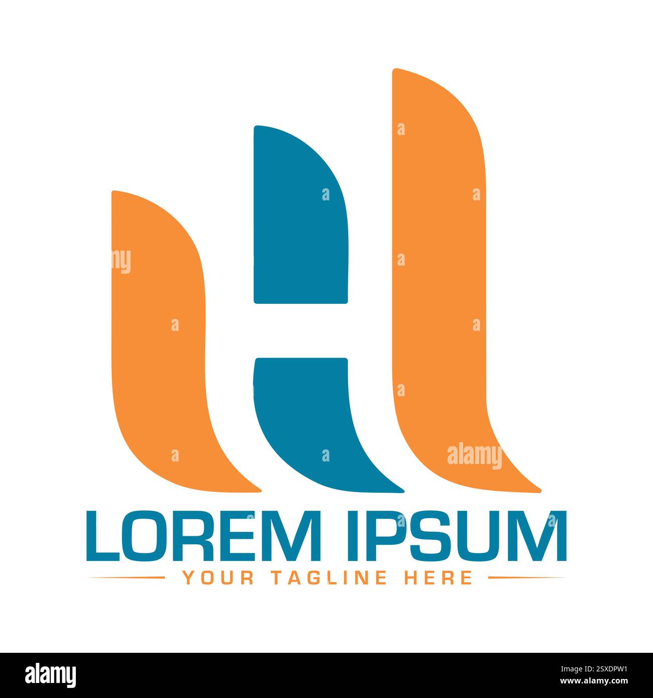 WH Letter Logo Design Stock Vector