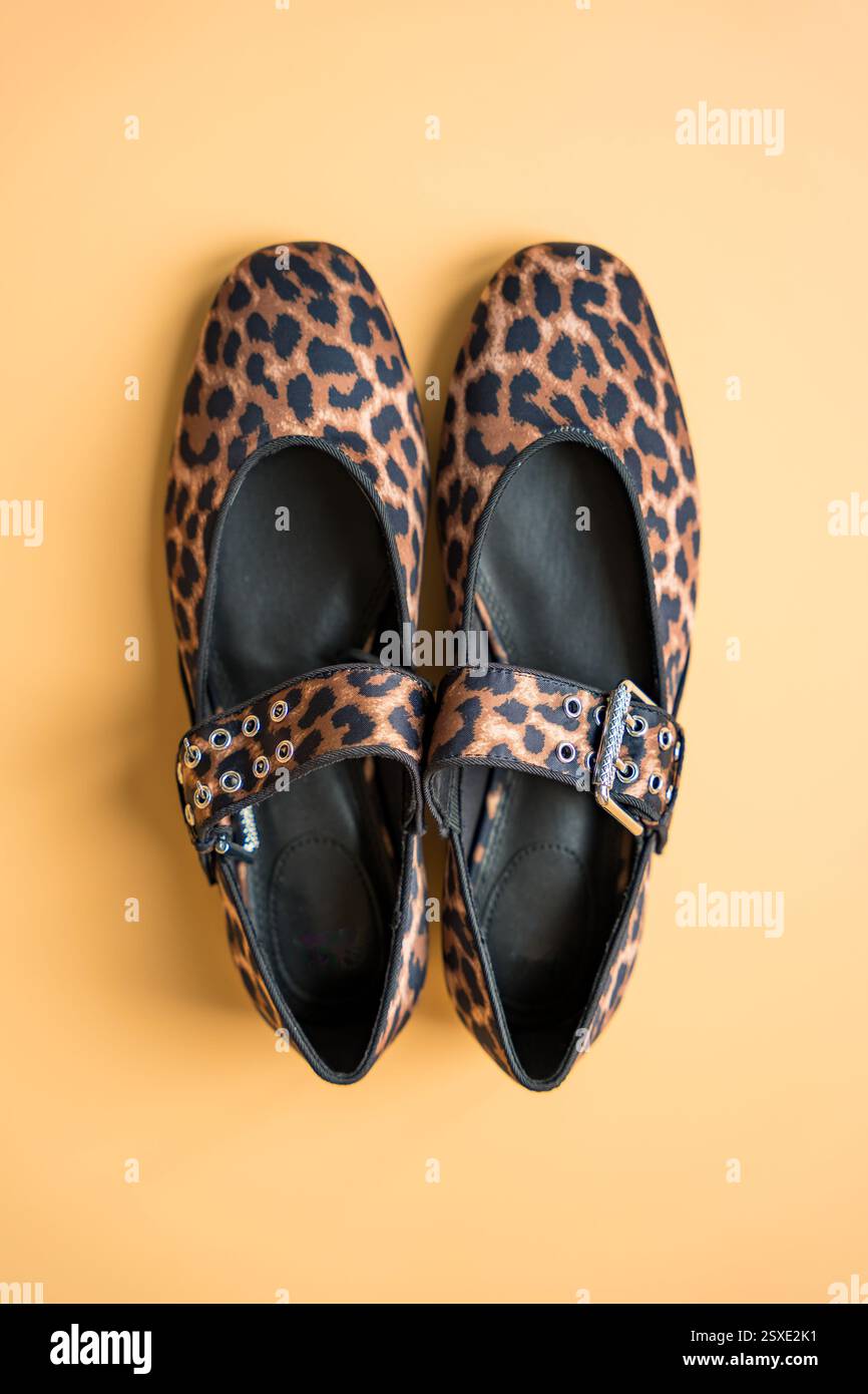 LEOPARD BUCKLE FLATS main image 1