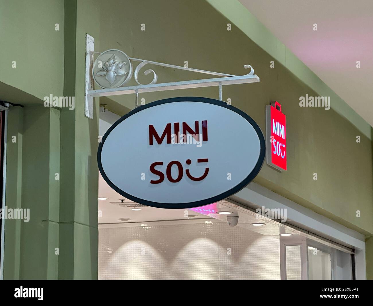 Hua Hin, Thailand - Dec 31, 2023. Miniso store. - Smartphone Captured Stock Image