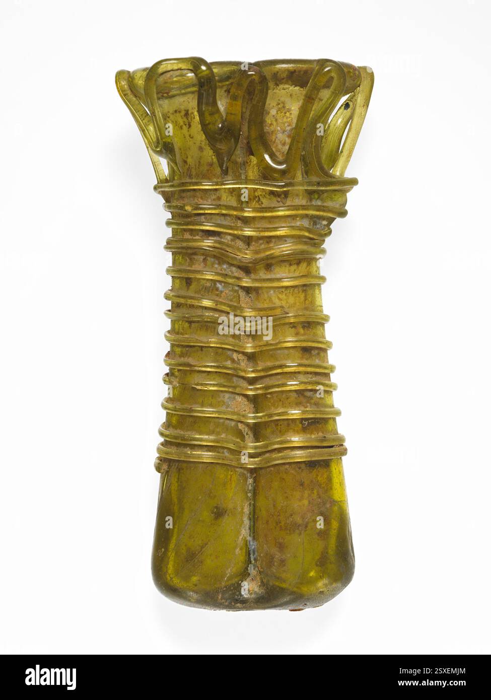 Glass double cosmetic flask (kohl tube), Roman, 4th–5th century CE ...