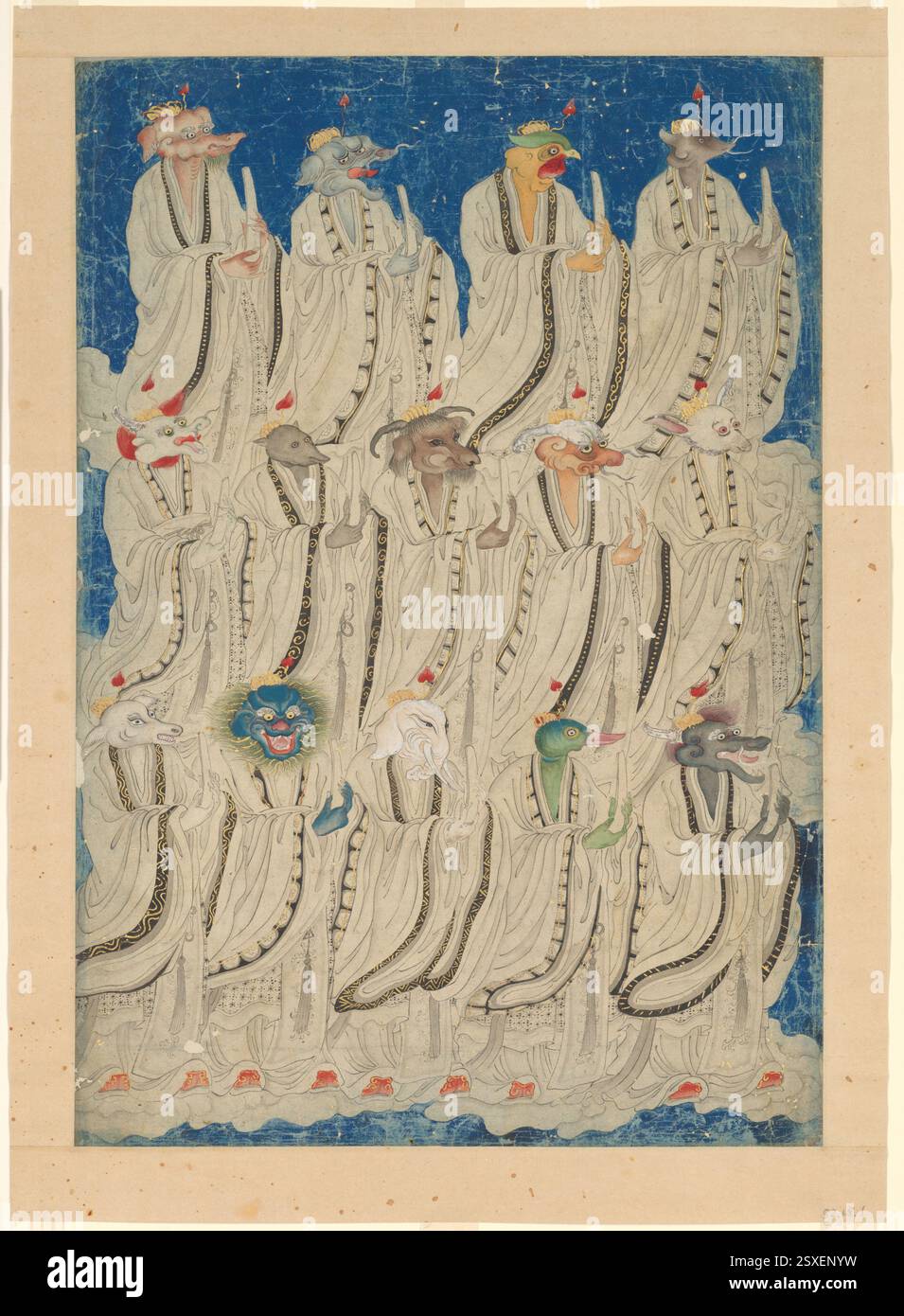 Constellations With Ink Fourteen Constellations, Unidentified artist, late 17th century. A ...