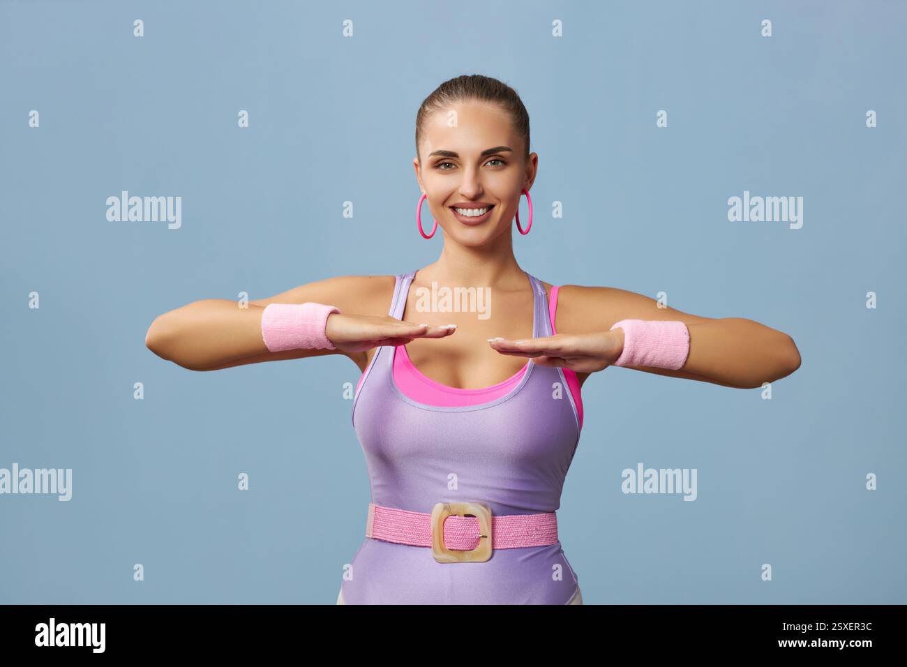 Woman retro exercise hi-res stock photography and images - Alamy