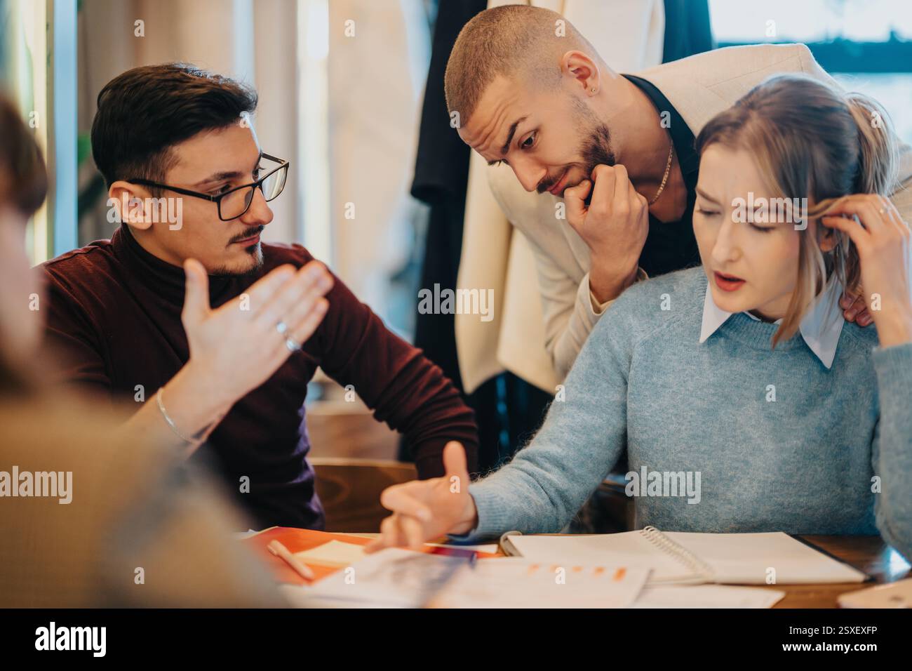 Team Collaborating on Brainstorming Ideas for a Strategic Business ...
