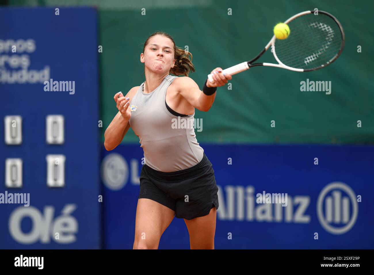 Maja Chwalinska (Poland) playing at the WTA 125 Argentina Open 2024 Stock Photo