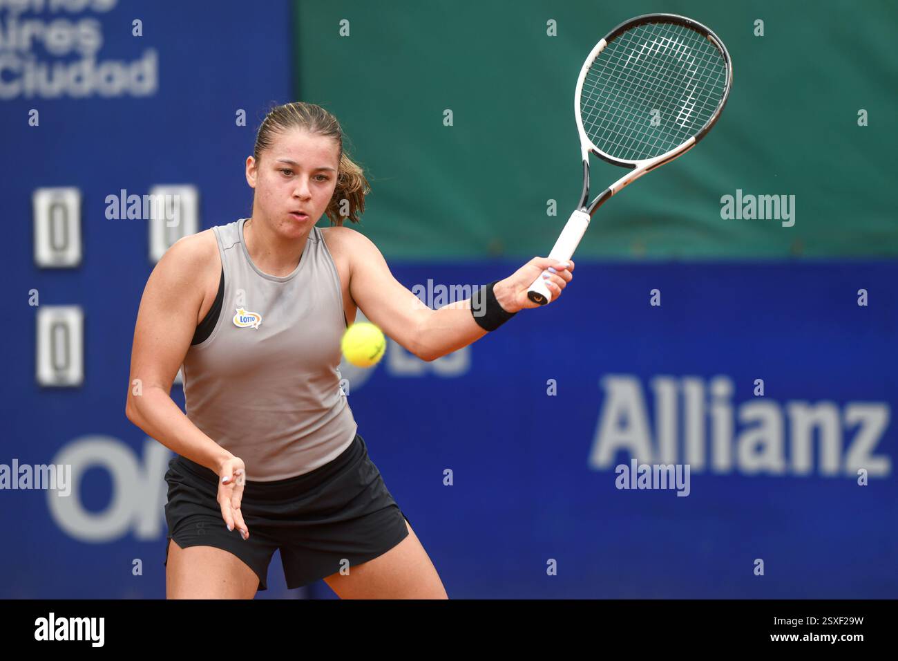 Maja Chwalinska (Poland) playing at the WTA 125 Argentina Open 2024 Stock Photo