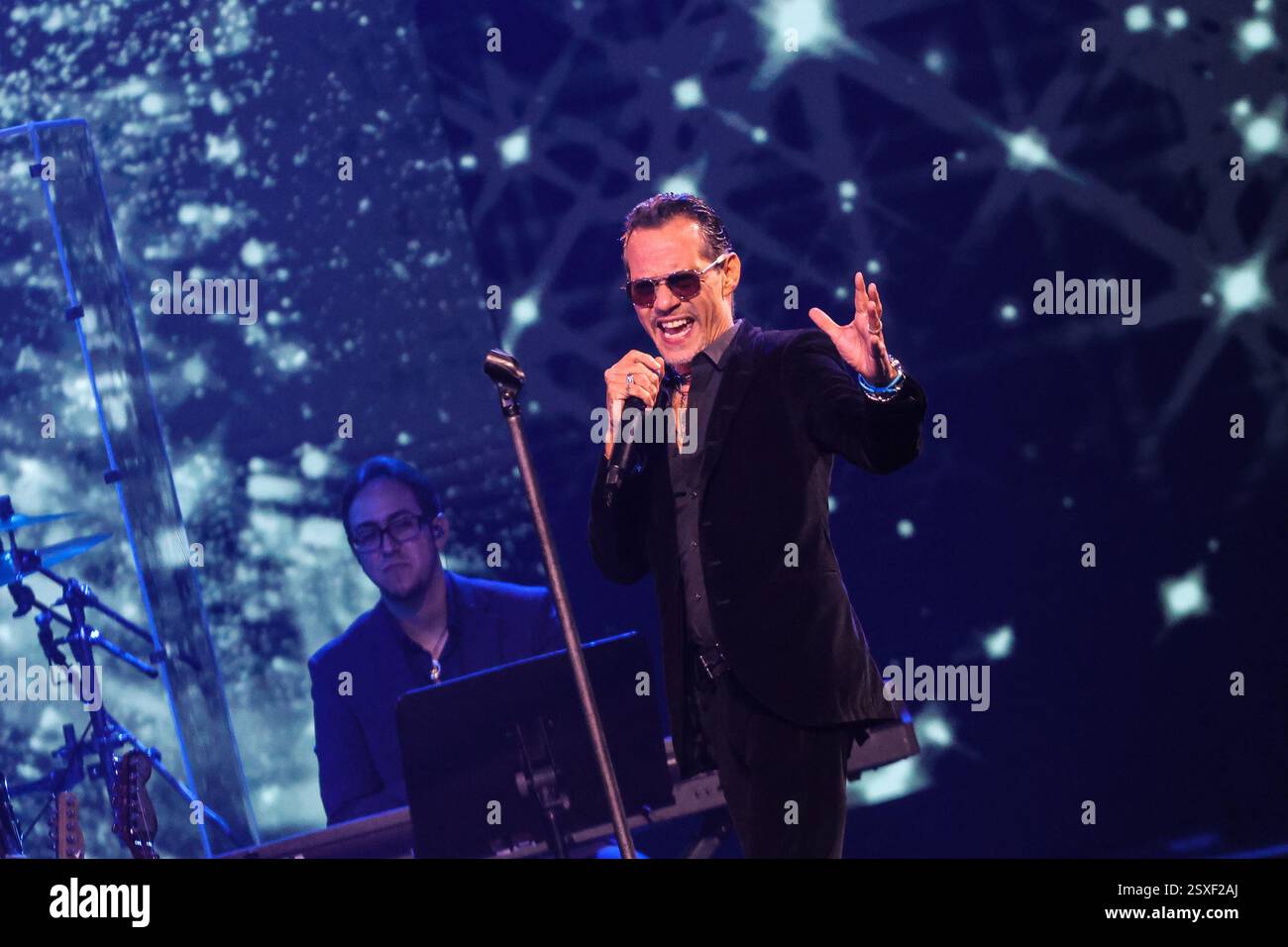 Marcus Anthony Singer Singer Marc Anthony performs in concert during the 64th Viña del Mar ...