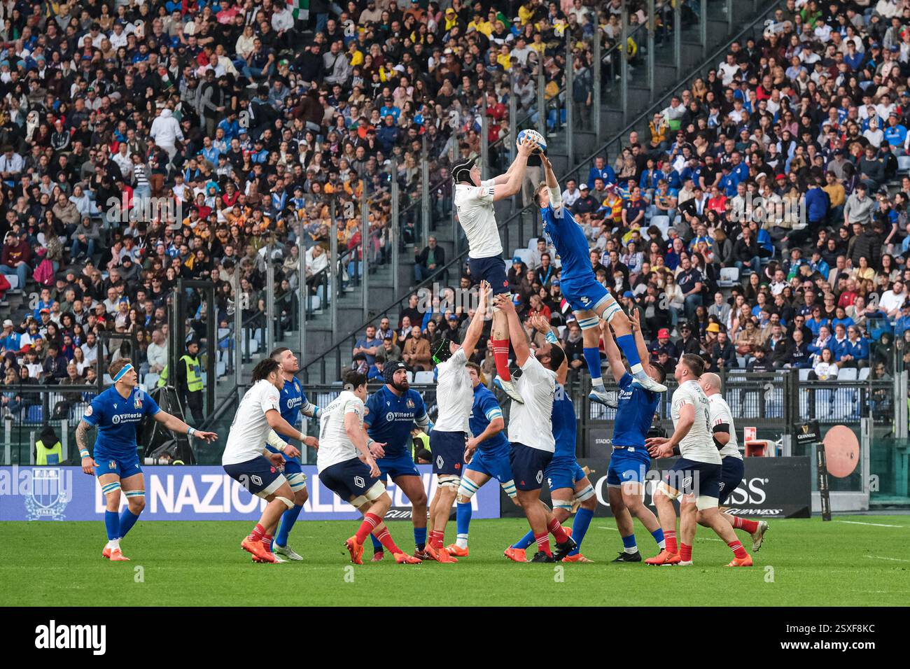 Ruzza Roma Rome, Italy. 23rd Feb, 2025. Thibaud Flament of France (L) and Federico ...