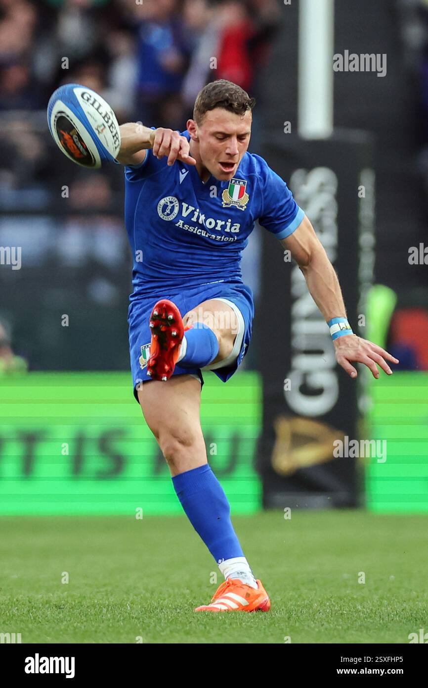 Paolo Garbisi of Italy seen in action during the Guinness Six Nations ...