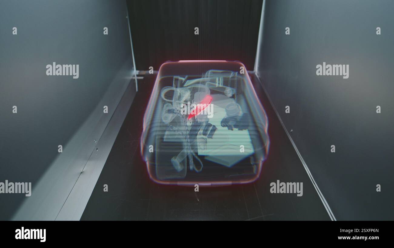 Airport Security: VFX Graphics Visualizing High-Tech X-ray Baggage ...