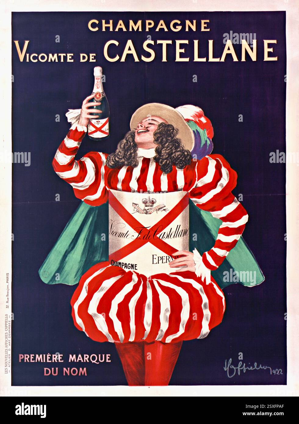Vintage champagne poster hi-res stock photography and images