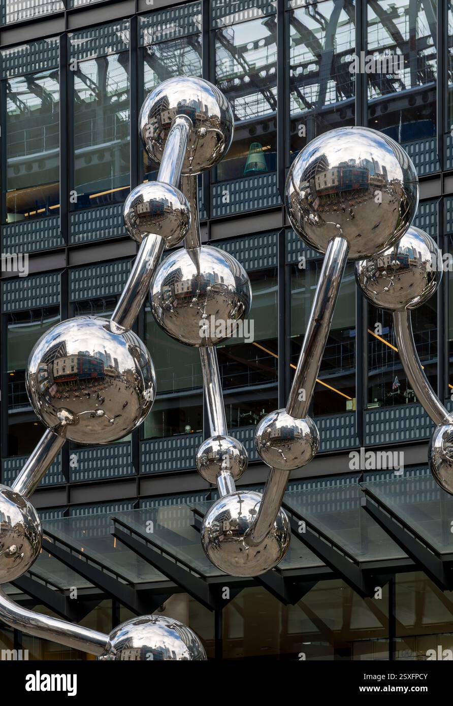 Yayoi Kusama's amazing sculpture called Infinite Accumulation in the public space outside Elizabeth Line entrance to Liverpool Street station, London. Stock Photo