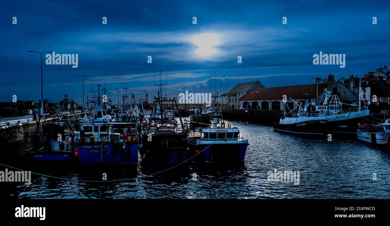 Fishing boats in the harbour at Pittenweem, Fife, Scotland Stock Photo ...