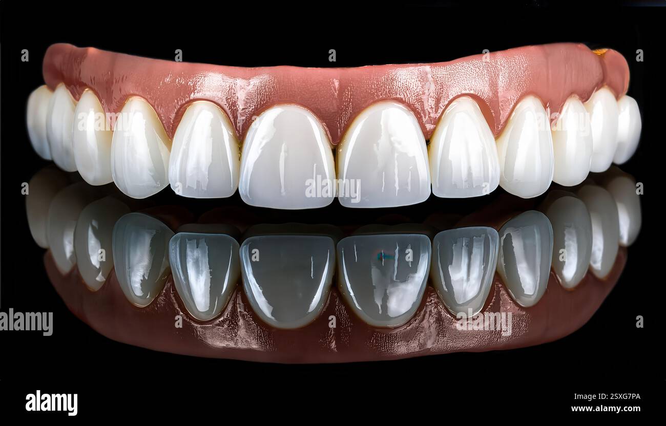 Intricate dental model reflects modern practices in stomatology with high precision and realism. Stock Photo
