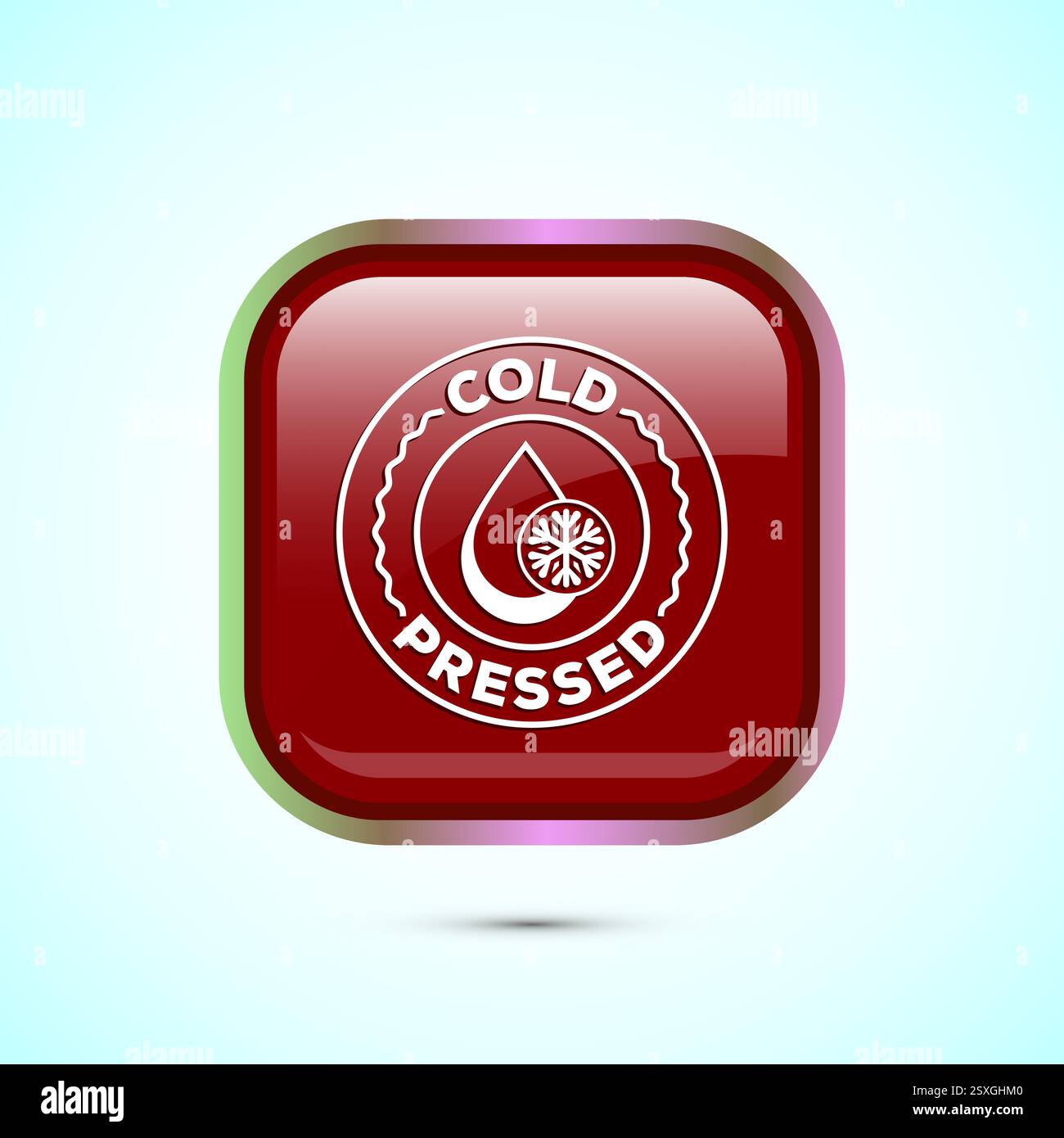 Cold pressed icon design illustration. Cold pressed label badge logo ...