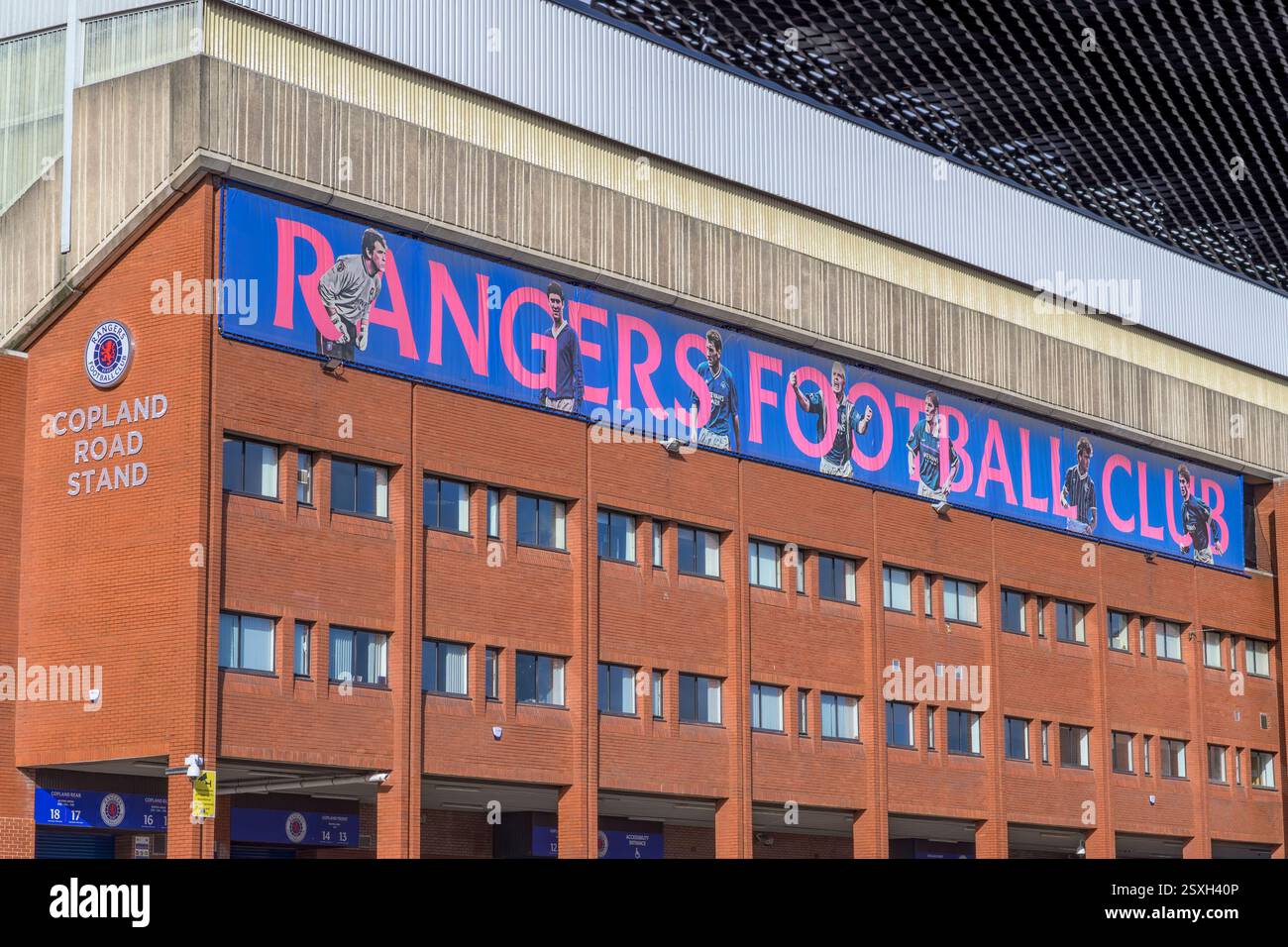 Rangers Football Club sign at Ibrox Stadium, Glasgow, Scotland, UK, Europe Stock Photo