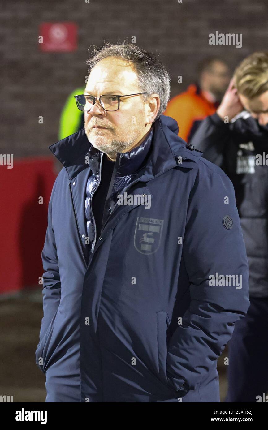 AMSTERDAM, NETHERLANDS FEBRUARY 24 Henk de Jong Trainer coach of Cambuur during the Dutch