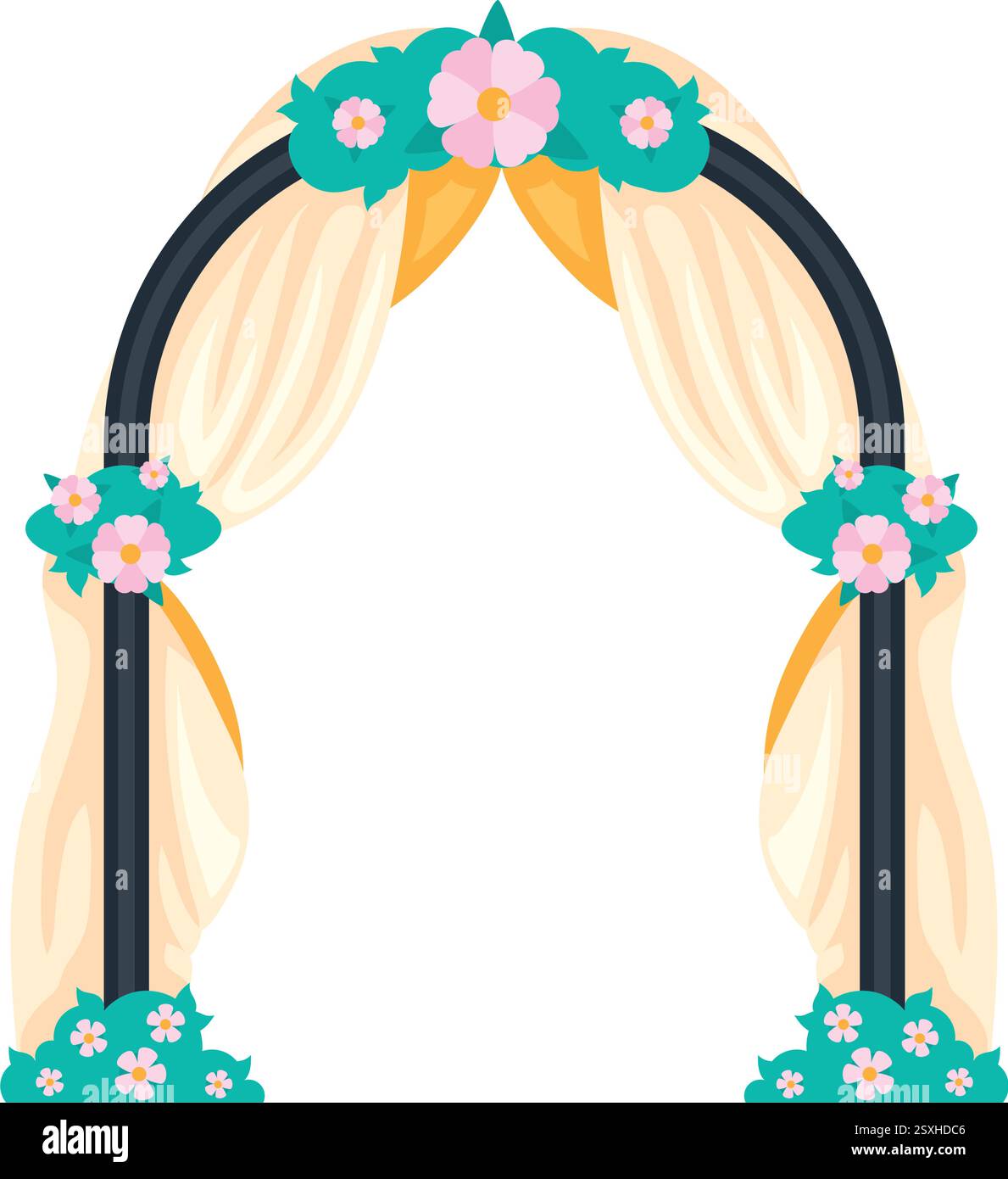 Wedding Stage Floral Archway Stock Vector Image Art Alamy