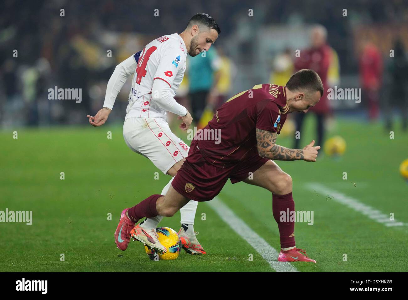 Patrick Roma Toronto Monza's Patrick Ciurria, left, and Roma's Angelino in action during the ...