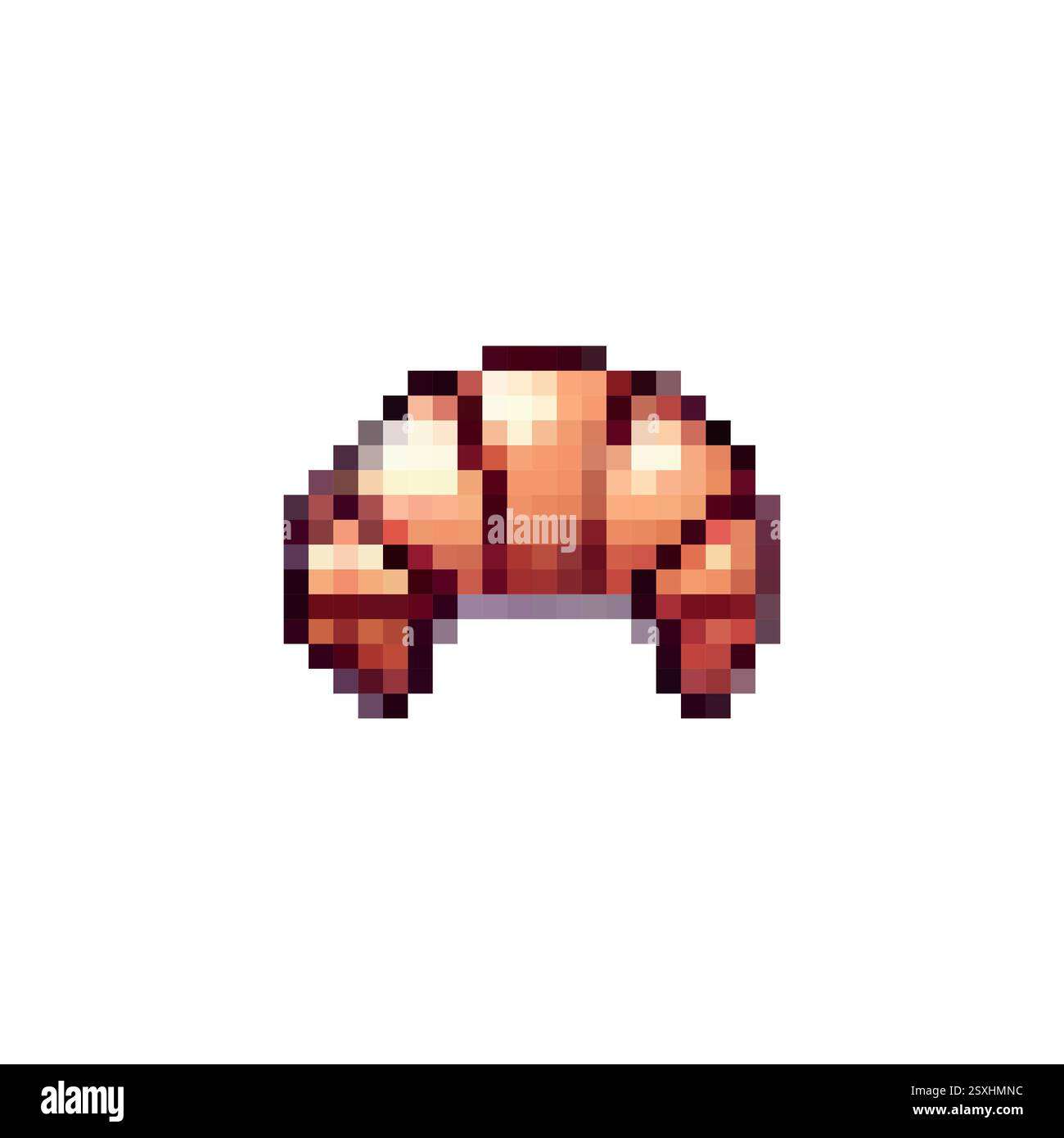 Pixel croissant icon. Croissant logo in pixel style 80s, 90s. Croissant ...