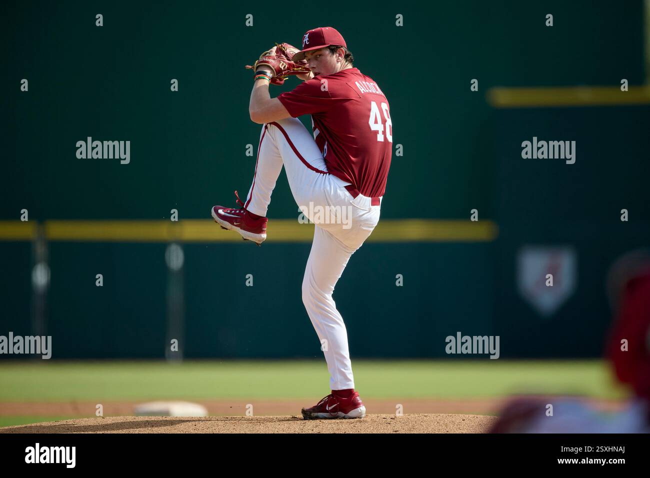 Alabama Crimson Tide pitcher Bobby Alcock (48) during an NCAA baseball ...