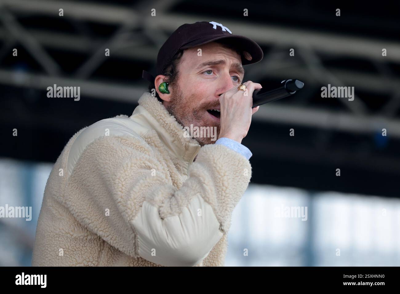 Como, Italy. 23rd Feb, 2025. Italian rapper Corrado Grilli known as ...