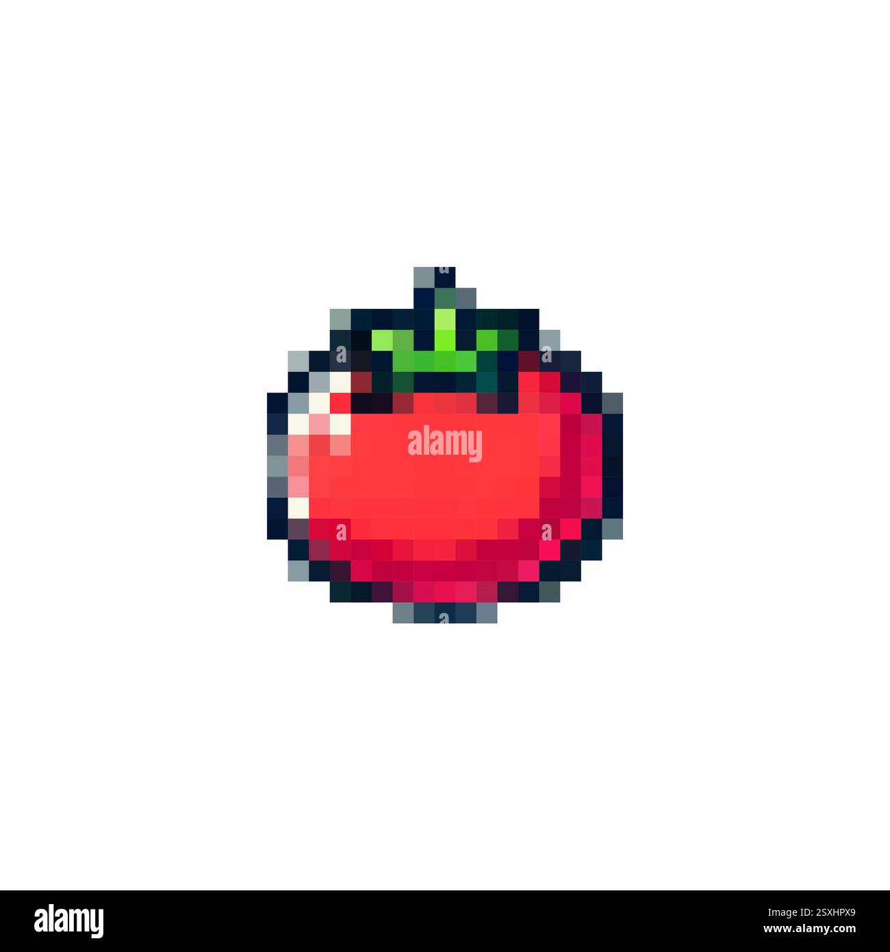 Pixel icon tomato. Logo vegetable tomato in pixel style 80s, 90s. Food ...