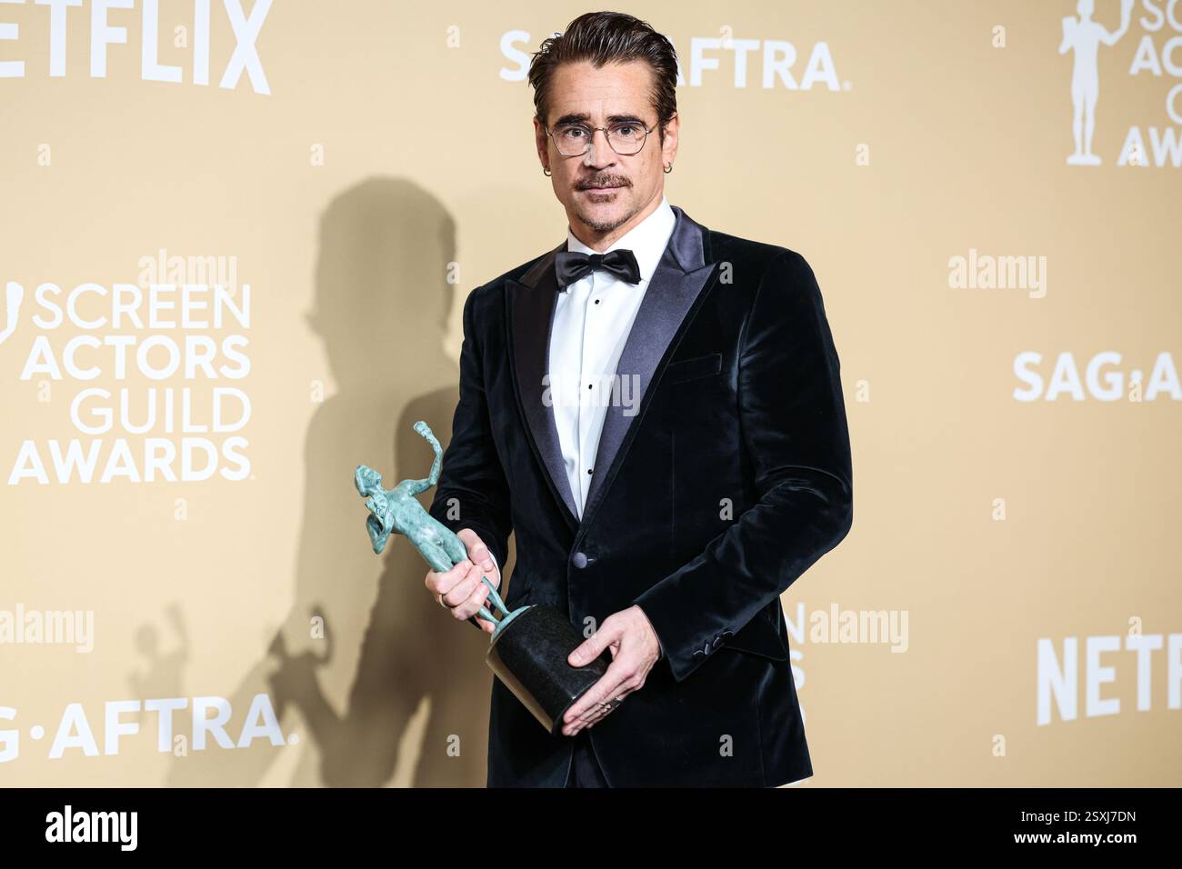 LOS ANGELES, CALIFORNIA, USA - FEBRUARY 23: Colin Farrell, winner of ...