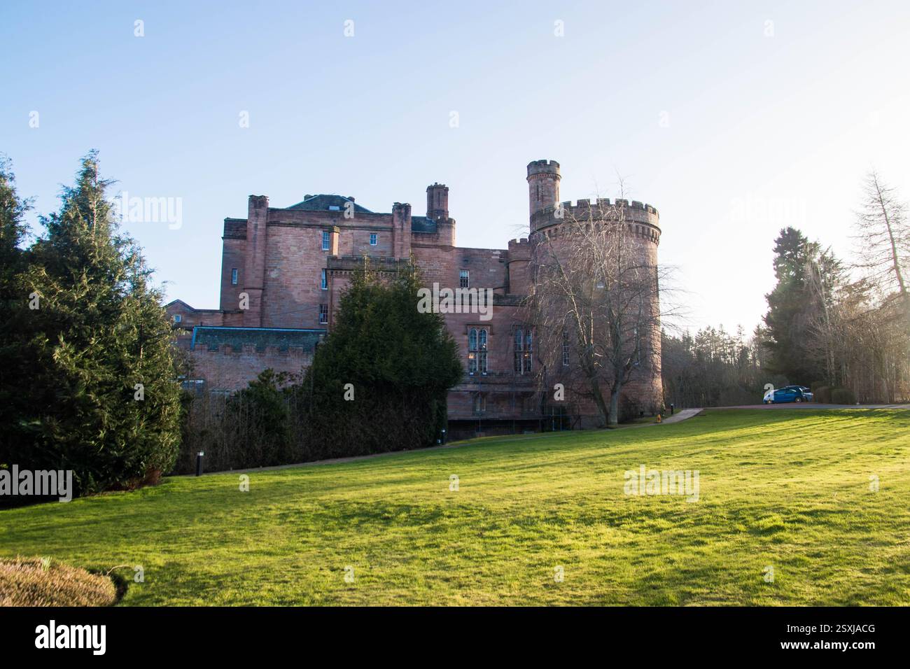 Dalhousie castle hotel and spa in Cockpen, Midlothian, Scotland Stock Photo