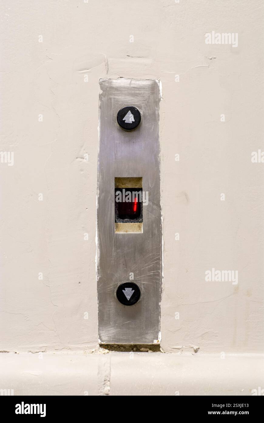 Old elevator buttons Stock Photo