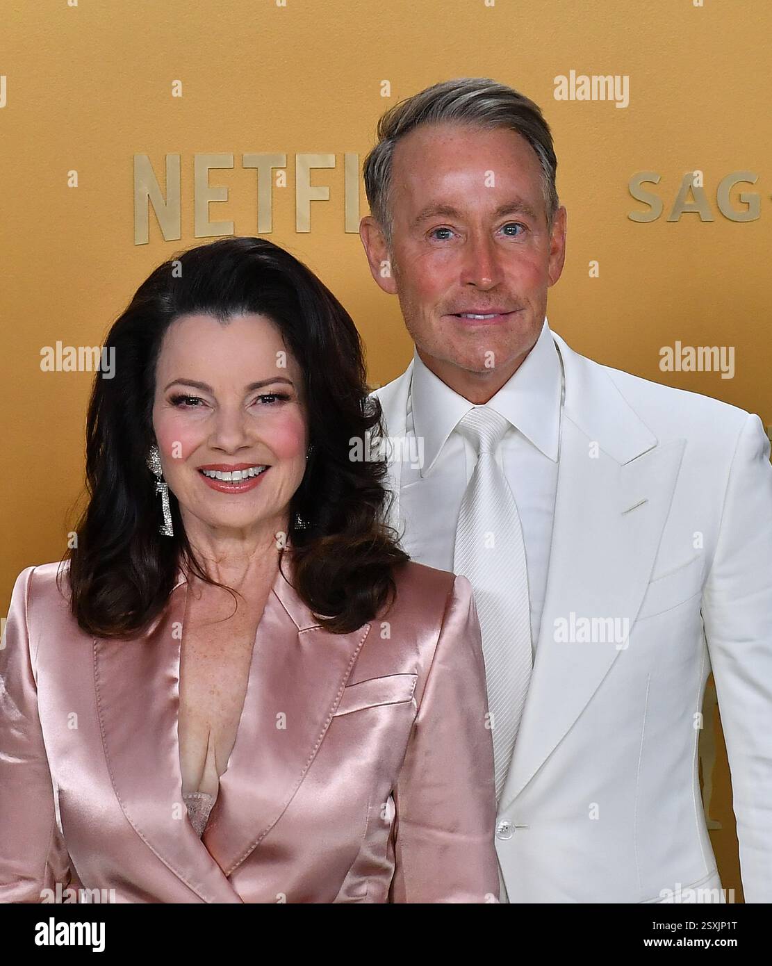 Fran Drescher and Peter Marc Jacobson attend the 31st Annual Screen ...