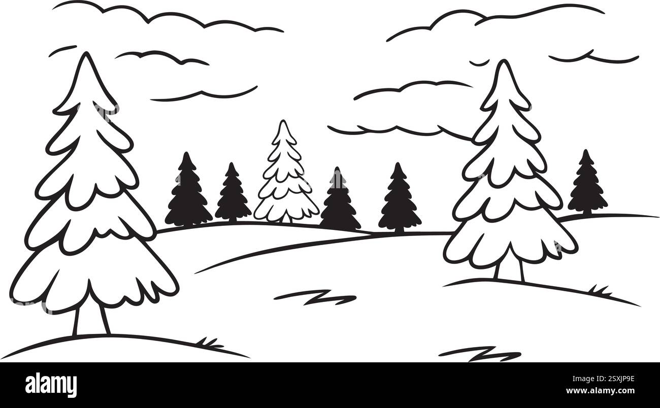 Rolling hills outline Cut Out Stock Images \u0026 Pictures - Alamy, image size:1300x804