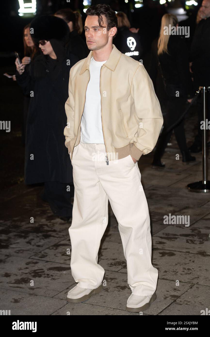 london-uk-24-feb-2025-pictured-thomas-doherty-attends-burberry-s