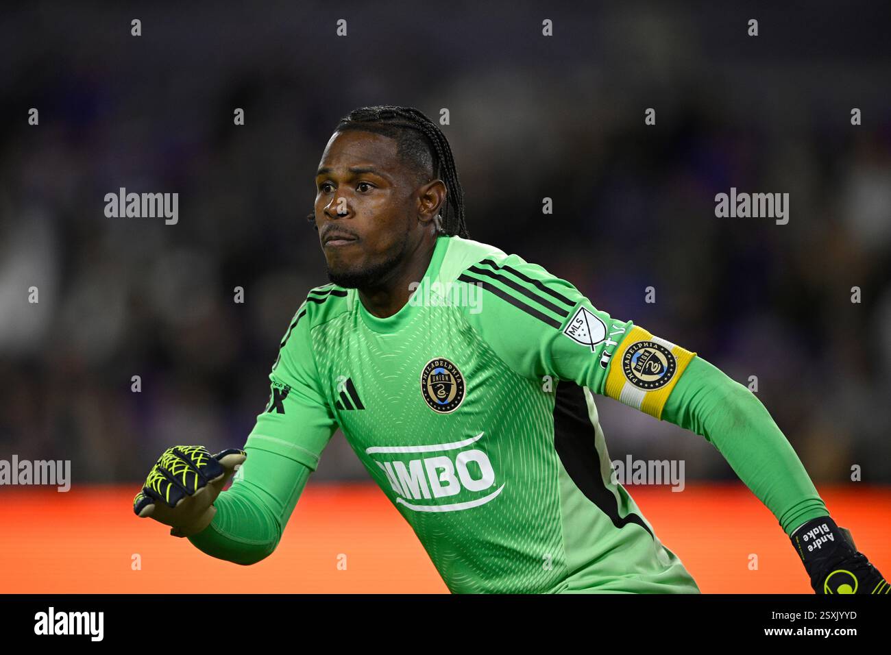 Philadelphia Union goalkeeper Andre Blake during an MLS soccer match ...