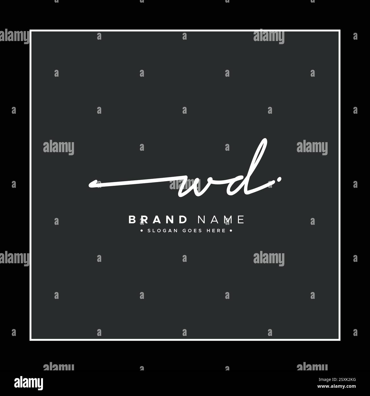 WD Initial Logo in Signature Style for Photography and Fashion Business ...