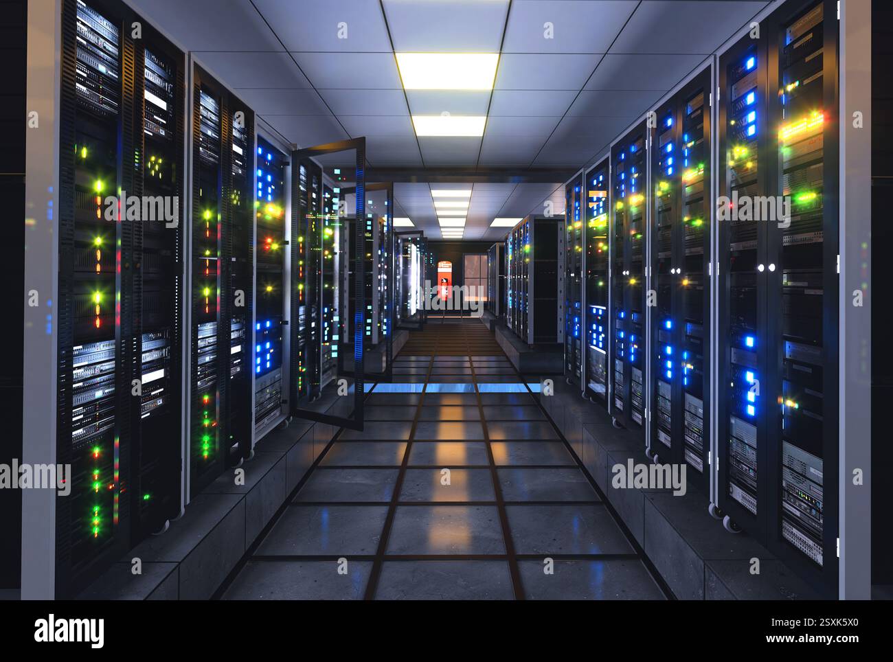 Concept of computing and digital storage center Stock Photo