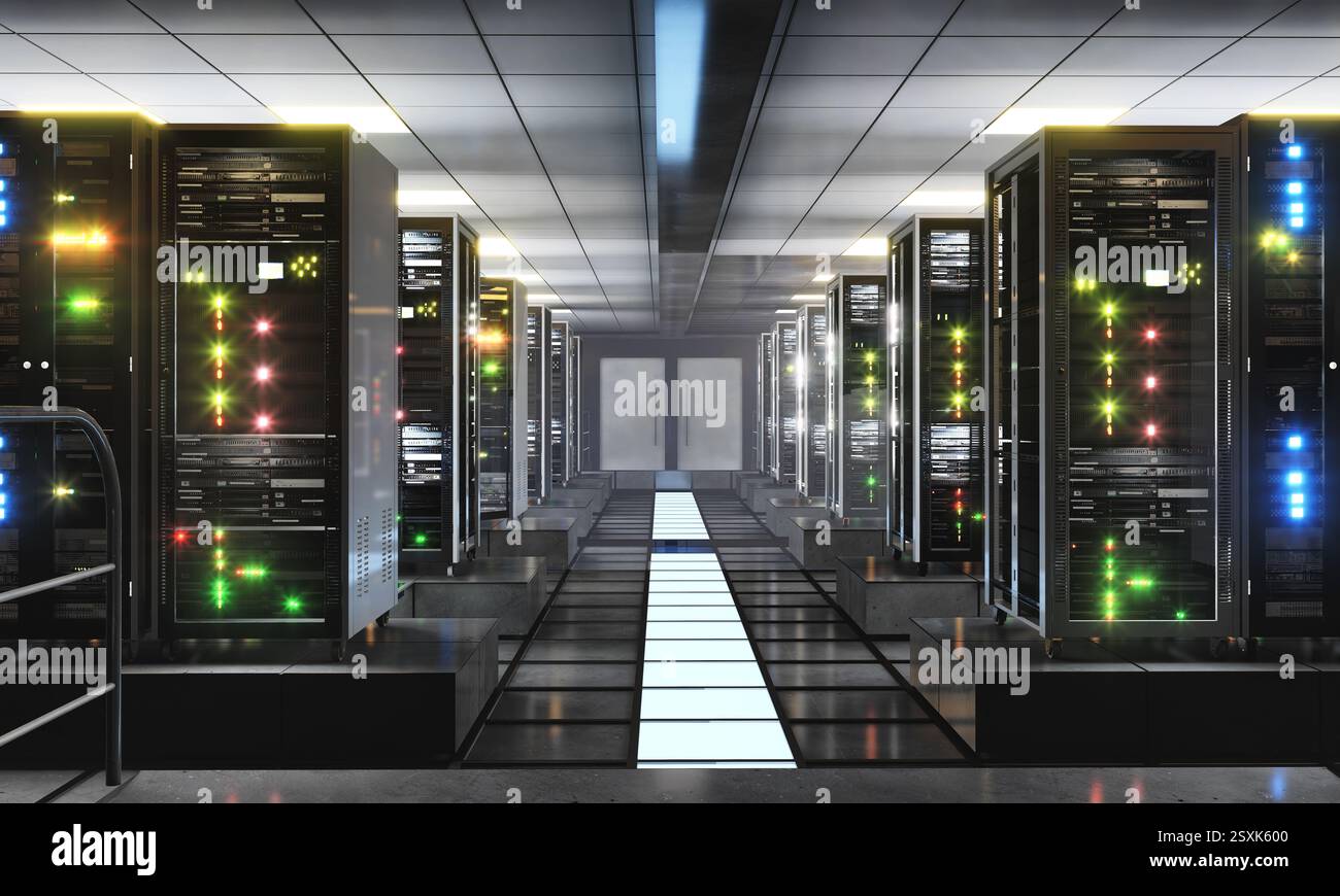 Concept of computing and digital storage center Stock Photo