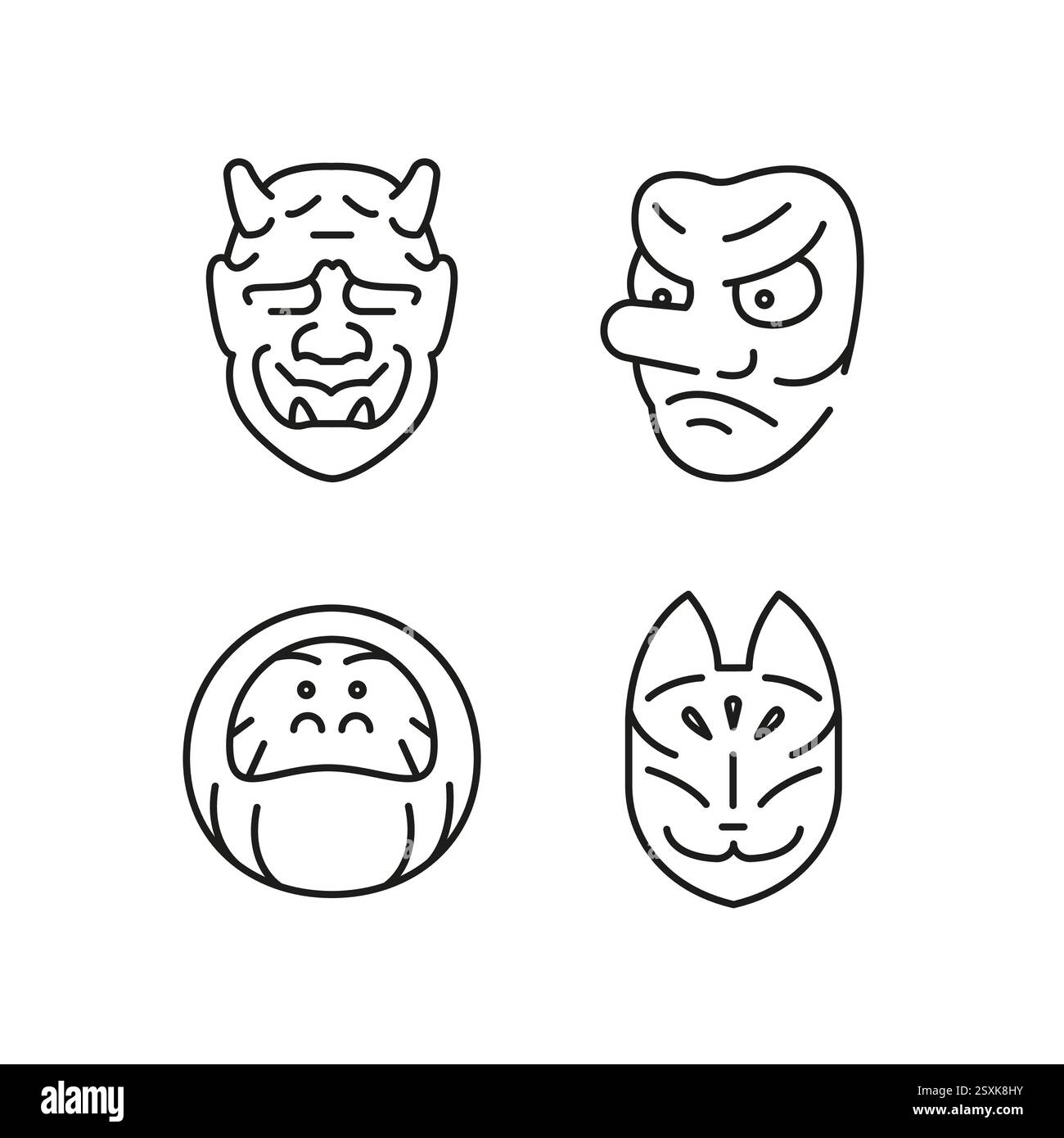 Iconic masks Stock Vector Images - Alamy
