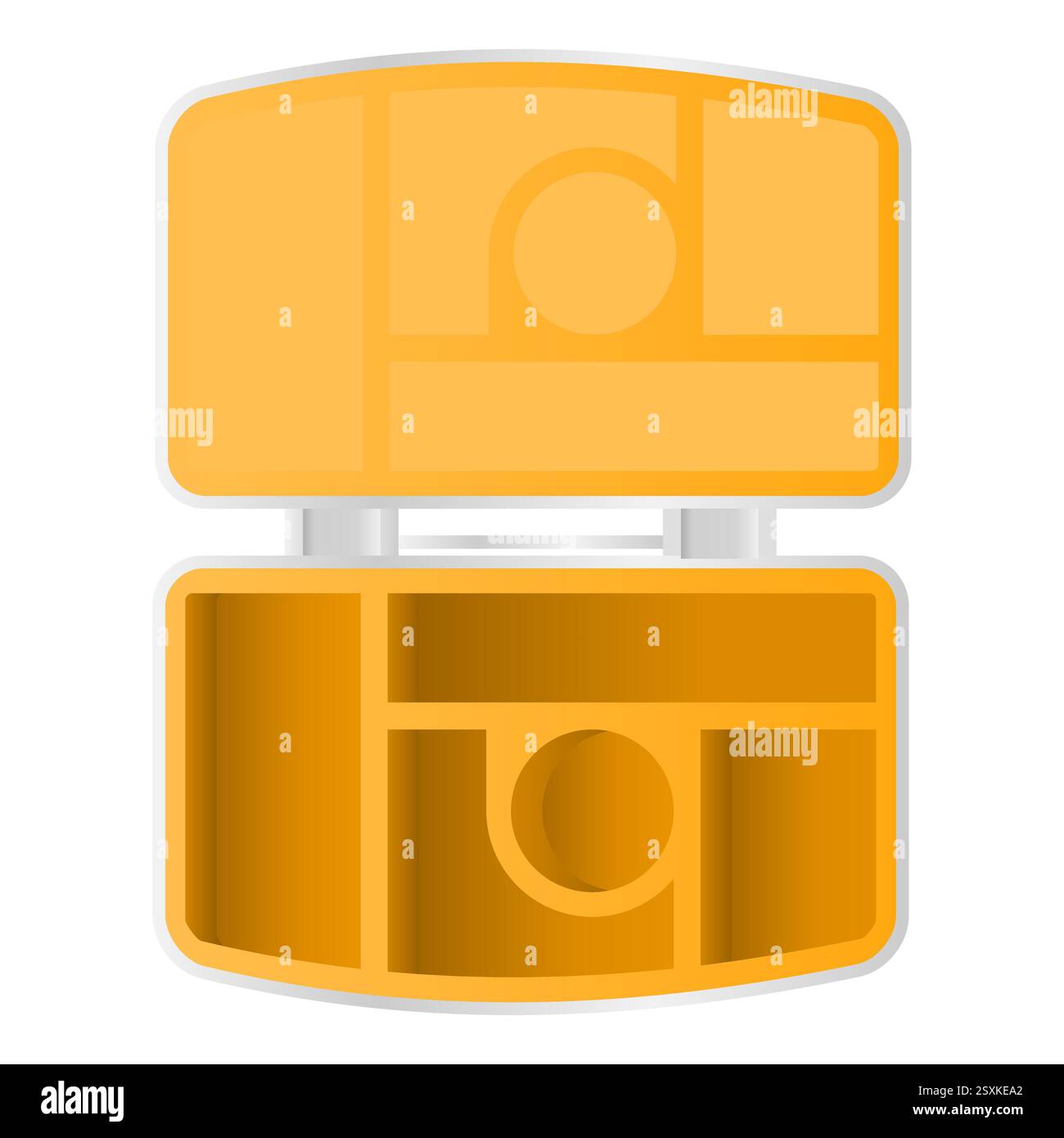 Empty Lunch Box School Supplies Vector. Top View Lunch Box Icon Stock ...