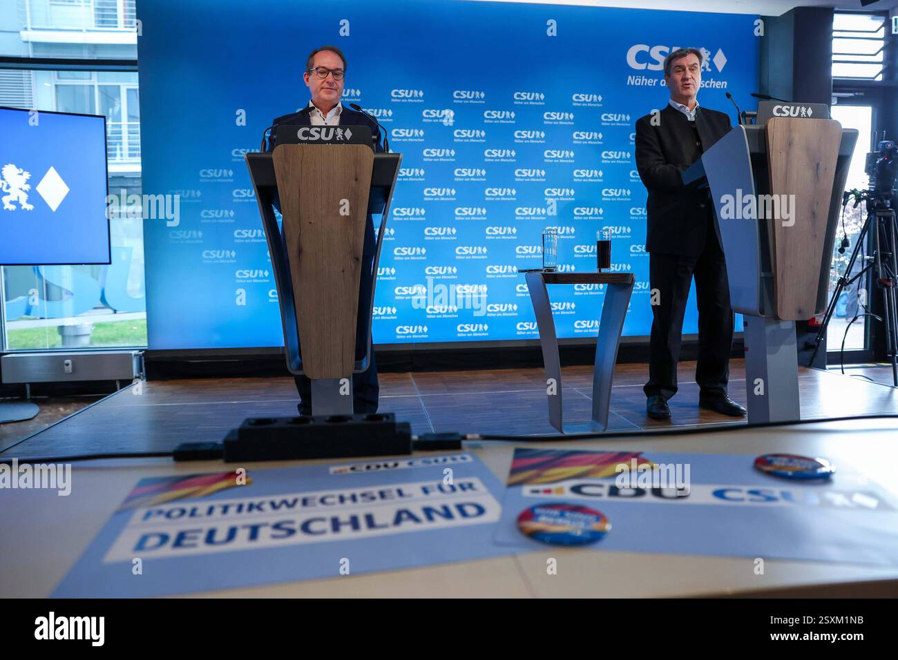 Pressekonferenz nach Sitzung des CSU-Vorstands am 24.02.2025 in der CSU ...